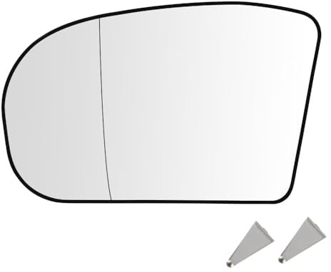 SENZEAL Spiegelglas Fahrerseite Beheizbar mit Trägerplatte für Mercedes-Benz C-Klasse W203 CL203 S203 E-Klasse W211 S211 2038100121 2038100221 Außenspiegel Glas Ersatz Links