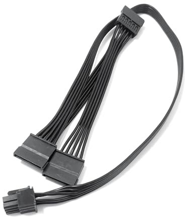 HSSDTECH 6-poliges zu 3x15-poliges SATA-Stromkabel für Seasonic/Antec-Netzteile, BTC-Mining und HDD-Splitter, 18,7 Zoll