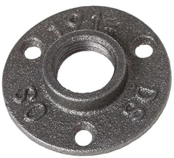 SHUNMIN Flansch 3/4 Temperguss-Bodenflansch mit Gewinde, Eisenrohrverschraubungen, Wandhalterung