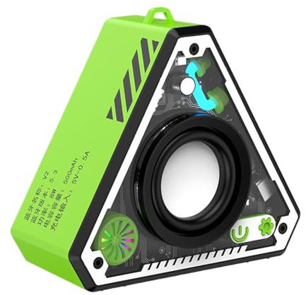 Generico Altoparlante Wireless | Altoparlanti Wireless da Tavolo per PC,Altoparlante Stereo Desktop con Bassi Potenziati, Ricaricabile per Computer, Auto, Viaggi, Doccia e Palestra