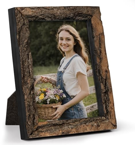 Afuly Landhaus Bilderrahmen 13x18 Braun Holz Fotorahmen Picture Frame