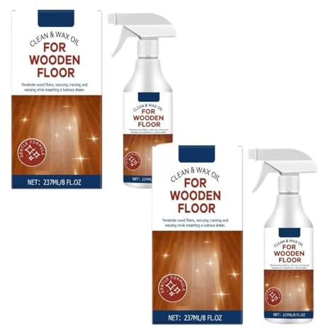 Parkettreiniger und Wachsspray – All-in-One-Politur für Hartholz- und Laminatböden, einfach zu sprühen und abzuwischen, rückstandsfrei, 237 ml, glänzend und schützend.