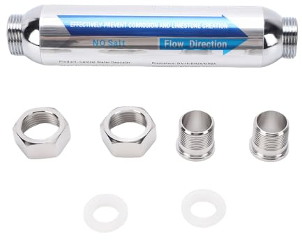 Taidda Descalcificador de Agua para Toda la Casa de Suavizante Inhibidor de Incrustaciones con Rosca NPT de 3/4 Pulgadas para CPVC PVC PEX Cobre PPR Tuberías Acero Inoxidable FOF