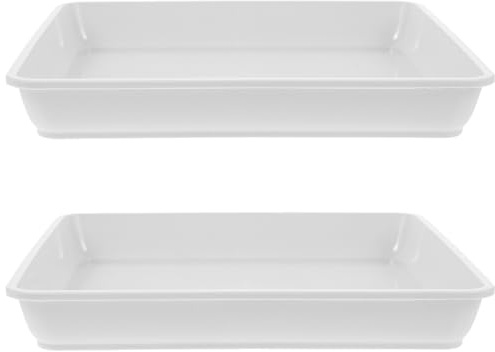 Plateau pour Pot De Fleurs Carré Soucoupe Plastique Blanc 22cm | resin material, water collection tray, indoor garden balcony, for plant lovers, white 22x22cm 2pcs