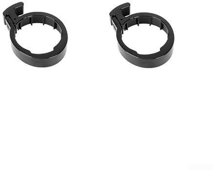 Qualoramall Stem Clamp and Base for No 9 F20 F25 F30 Electric Scooter Handlebar Folding Locking Ring Black Plastic Replacement Part with Screws(Stem clamp black)