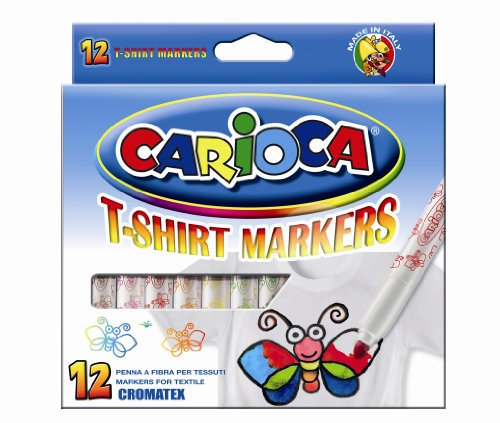 Carioca T-Shirt-Marker, Packung mit zwölf verschiedenen Farben
