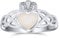 Bling Jewelry Personalisieren Sie Bff Keltische Irische Freundschaft Paare Versprechen Opal Claddagh Ring Für Frauen Freundin Teens .925 Sterlingsilber Oktober Geburtsstein Anpassbar
