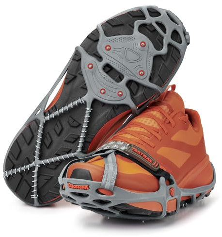YakTrax Schneeschuhe zum Rennen auf Schnee und EIS Größe L Gray/Red