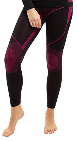 Gomati Damen Thermo Unterhose Seamless Funktionswäsche schnelltrocknend - Pink L/XL
