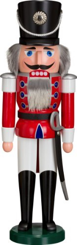 Rudolphs Schatzkiste Nußknacker Husar rot groß HxBxT = 50x15x12cm NEU Weihnachten Seiffen Nutcracker Nüsse Erzgebirge Winter Dekoration Holzkunst Holz Weihnachtsmann Christmas Walnuss