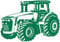 Samunshi® Wandtattoo Trecker Traktor 60 x 42cm grün