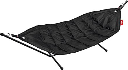 Fatboy® Headdemock Hamac Double XXL | Hamac 2 Personnes / Places avec Support | Noir | Approprié pour l'extérieur pour Jardin & terrasse | 270 x 138 cm