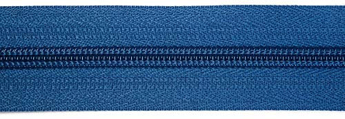 Jajasio Endlosreißverschluss mit Zipper 3mm (Nonlock), 5 Meter, Reißverschluss endlos Auswahl aus 40 Farben/Farbe: 72 – Royalblau