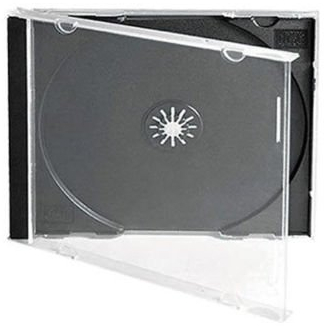 25 Singoli Standard 10mm CD Custodia Per Gioielli Con Nero Supporto