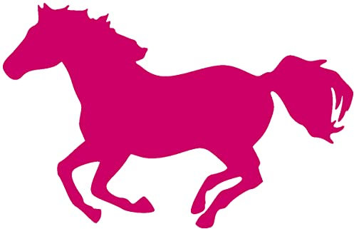 Samunshi® Pferde Aufkleber 'Warina' in 7 Größen und 25 Farben (10x6,4cm pink)