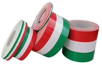 StickersLab - Fascia Banda Adesiva Tricolore Bandiera Italia a Strisce in 4 Misure (10cm, Lunghezza - 1 Metro)