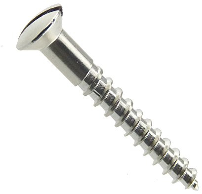 SchraubenGigant Linsenkopf Holzschraube Schlitz DIN 95 Messing vernickelt 4 x 30-200 Stück