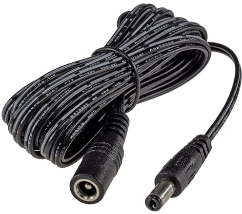 Verlängerungskabel für Netzteile 3m I 5,5mm / 2,1mm Stecker Netzteil Ladegerät Niedervolt universal einsetzbar für LED Stripe Reader Lampen Leuchten