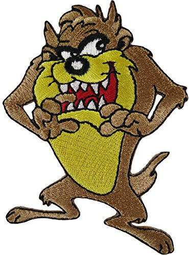Taz The Tasmanian Devil Patch Iron Sew On Clothes Bag Cartoon Embroidered Badge