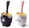 Joie 067742-670151 Cat Egg Cup with Spoon, ABS, 90 Grams, Black or White (Assorted Color)