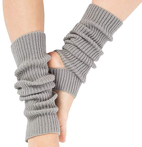 Vellette Damen Bein Stulpen warme Beinstulpen Strick-Stulpe Beinwarmer Stulpen Legwarmer Grobstrickstulpen Winter Lange WarmeSocken 1 Paar