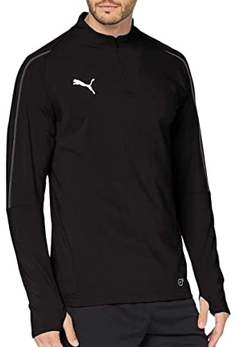 PUMA Final Half Zip Long Sleeve Mens Training Top - Black