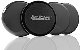 Super Sliders 3 1/2 Round Reusable Furniture Sliders for Carpet - Effortless Moving and Surface Protection, Black (4 Pack)