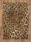 ABAKUHAUS Leopard-Druck Teppich, Wilde Tierhaut, Deko-Teppich Digitaldruck, Färben mit langfristigen Halt, 120 x 180 cm, Hellbraun Schwarz