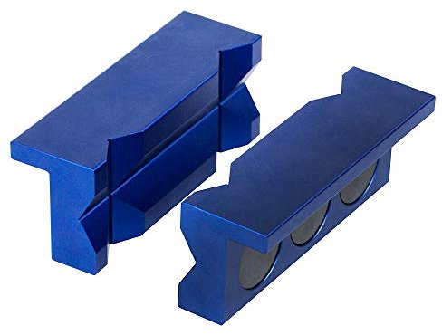 PTNHZ RACING Aluminum Vise Jaw Protective Inserts for an Fittings - with Magnetic Back