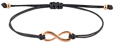 StarAppeal Unendlichkeit Infinity Liebe Freundschafts Armband, Mit Perlen in Silber und Gold, Größenverstellbar, Für Mädchen und Damen, Handmade