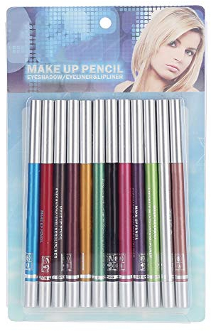 BLLBOO 12 Farben Wasserdicht Langlebiges Lidschatten Eyeliner Lipliner kosmetische Feder-Verfassungs-Satz
