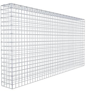 GABIONA Gabion de culture type 3 rectangulaire, maille 5 x 5 cm, profondeur 20 cm, gabion 200 x 100 x 20 cm (L x H x P), anneau en C