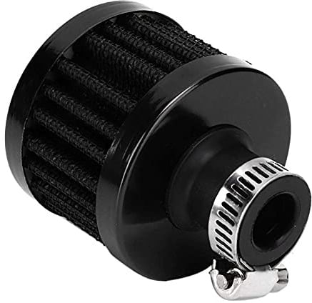 Filtre à air, 13mm/0.5in Mini filtre d'admission d'air évent du carter reniflard accessoire de voiture universel(noir)