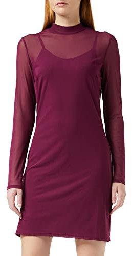 NA-KD Minivestido de Manga Larga Vestido de Fiesta Informal, Morado (, M para Mujer