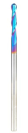Amana Tool 46508-K SC Spektra Extreme Tool Life Coated Double Flute Up-Cut Ball Nose Spiral 3/32 R x 3/16 D x 1 CH x 3/16 SHK x 4 Inch Long Router Bit