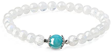 COAI Bracelet Perle Pierre de Lune Amazonite Femme