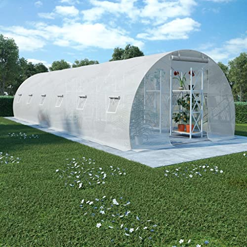 Leepesx Gewächshaus, Gartenhaus, Tomatenhaus, Wintergarten, Treibhaus, Garten Zubehör, Tomatenzelt, Gartengewächshäuser, Glashaus, 27 m² 900×300×200 cm