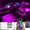 TABEN Auto Umgebungsbeleuchtung Kit 5m Glasfaser 64 Farben RF Fernbedienung + Bluetooth APP Steuerung USB Atmosphäre Licht, DIY 16 Millionen RGB Mehrfarbig Sound Musik Sync Innenbeleuchtung