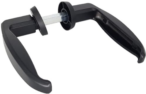 TLDSHOP® - Maniglia per porte metalliche o in ferro - spessore porta - colore NERA - Spessore porta: (35÷50 (mm)