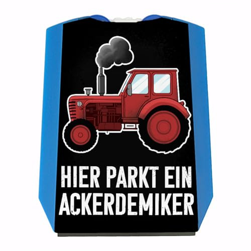 speecheese Hier parkt EIN Ackerdemiker Traktor Parkscheibe mit 2 Einkaufswagenchips witzige Parkscheibe für Landwirte mit Bulldozer die ab und an auch durch die Stadt und Nicht nur über das