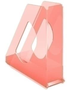 Lot de 5 porte-revues en plastique EsseLTE ColOUR´ICE Transparent Abricot