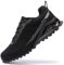 Kricely Traillaufschuhe Herren Leicht Atmungsaktiv Wanderstiefel rutschfest Laufschuhe Outdoor Fitness Straßenlaufschuhe（Schwarz 48）