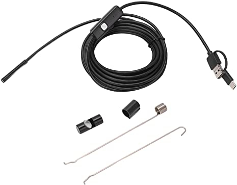 Endoskop 5,5 mm 3-in-1-USB-Endoskopkamera wasserdichte IP67-Inspektionskamera mit Typ-C-Schnittstelle für Inspektionswartung (3,5 Mio)