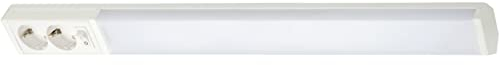 AIRAM Handy 750 IP21 11W 830/840 DSO WH LED Tischbeleuchtung mit 2-Wege-Steckdose 40.000 h. weiß