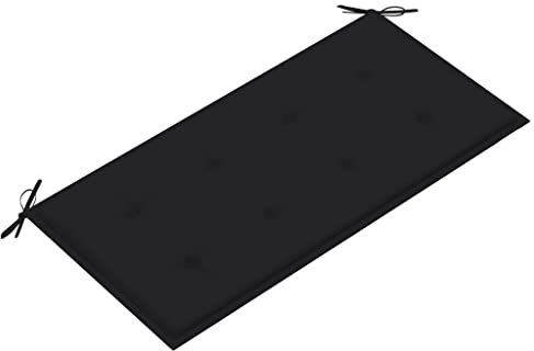WIFESE Gartenbank-Auflage Schwarz 100x50x3 cm Sitzkissen Bank Bankauflage Kissen Outdoor Bierbankauflagen Sitzpolster Bank Sitzauflagen FüR BäNke Bankkissen Eckbank Auflagen