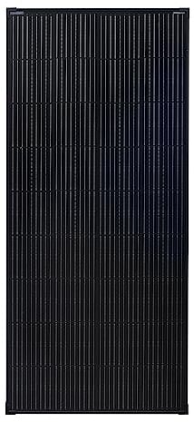 enjoy solar® Panneau Solaire Monocristallin 200W 12V, version 9BB PERC Full Black avec cadre noir (Full Black) – Idéal pour camping-car, installation balcon, abri de jardin, bateau