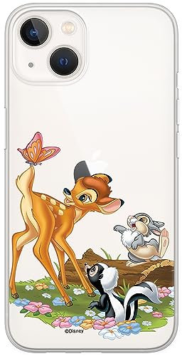 ERT GROUP Handyhülle für iPhone 13 Mini Original und offiziell Lizenziertes Disney Muster Bambi & Friends 002 optimal an die Form des Handy angepasst, teilweise transparent
