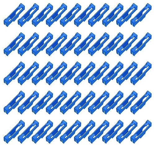 sourcing map 50 Stück Servokabel Clips Schloss, ABS Servo Verlängerung Sicherheit Kabel Schnalle Befestigung Halter für RC Flugzeug Boot DIY Modell Blau