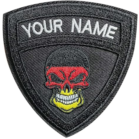 2 Stücke Namensschild bestickt mit eigenem Namen personalisiert für Rucksäcke Militär Patches Aufkleber Abzeichen Klettbänder (Patch -B)