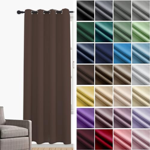 JRUI VerdunklungsvorhäNge 1er Set Thermovorhang KäLteschut mit öSen Gardinen Wohnzimmer Modern Blickdichte VorhäNge LäRmschutzvorhang für Schlafzimmer Kinderzimmer 120 x 120cm (HXB) Dunkles Curry